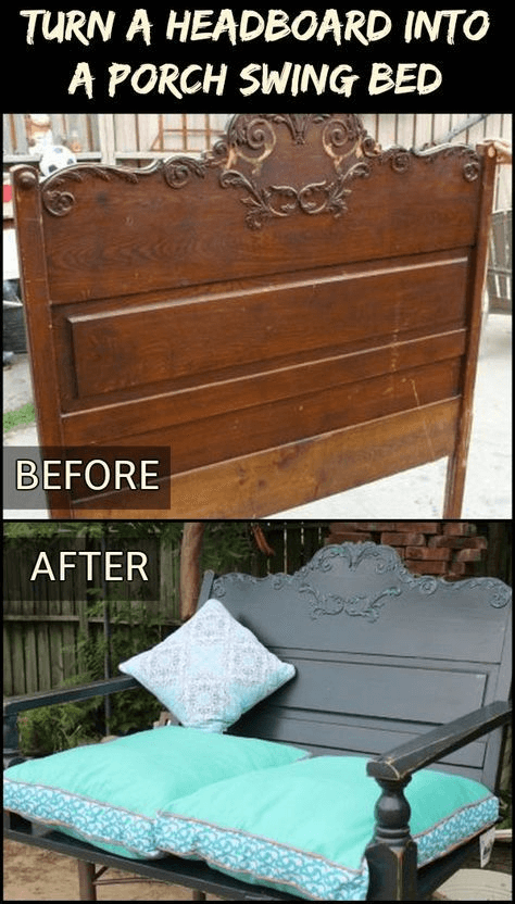 Upcycled Bedroom Furniture - Porch Swing